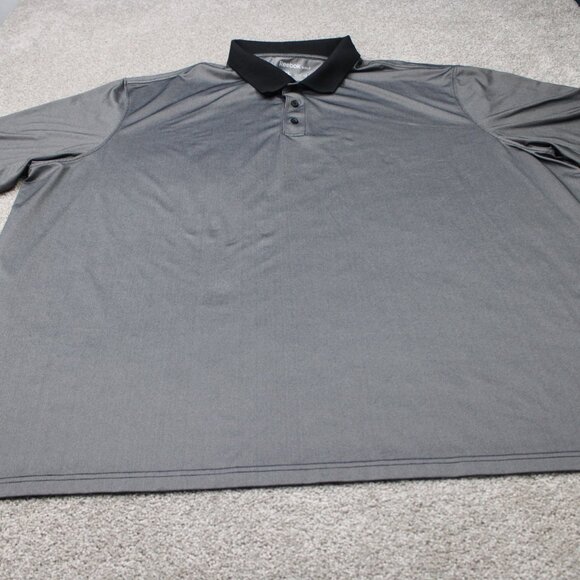 Reebok Golf Polo Shirt Mens 6XL Black Polyester Stretch Short Sleeve Pullover - Picture 2 of 13
